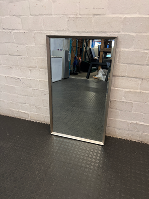 Rectangular Wall Mirror with Slim Metallic Frame - 2ndhandwarehouse.com