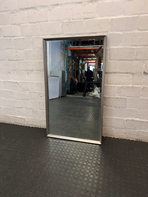 Rectangular Wall Mirror with Slim Metallic Frame - 2ndhandwarehouse.com