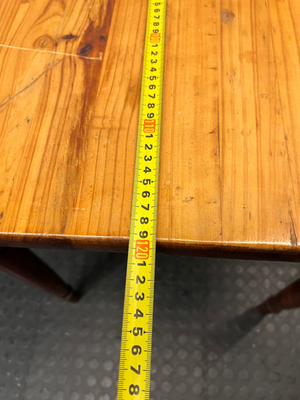 Rectangular Wooden Dining Table with Turned Legs — Fair Used Condition