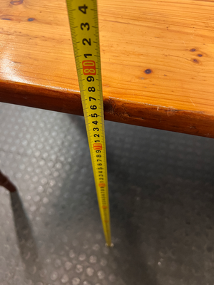 Rectangular Wooden Dining Table with Turned Legs — Fair Used Condition