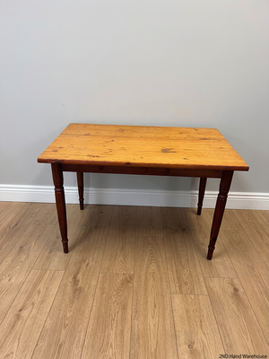 Rectangular Wooden Dining Table with Turned Legs — Fair Used Condition