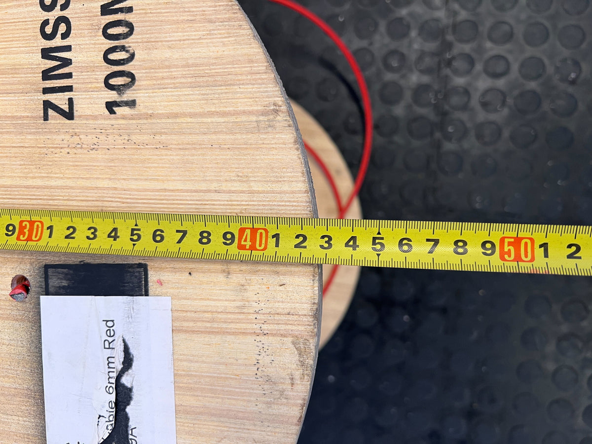 Red Electrical Cable on Wooden Reel – 22kg