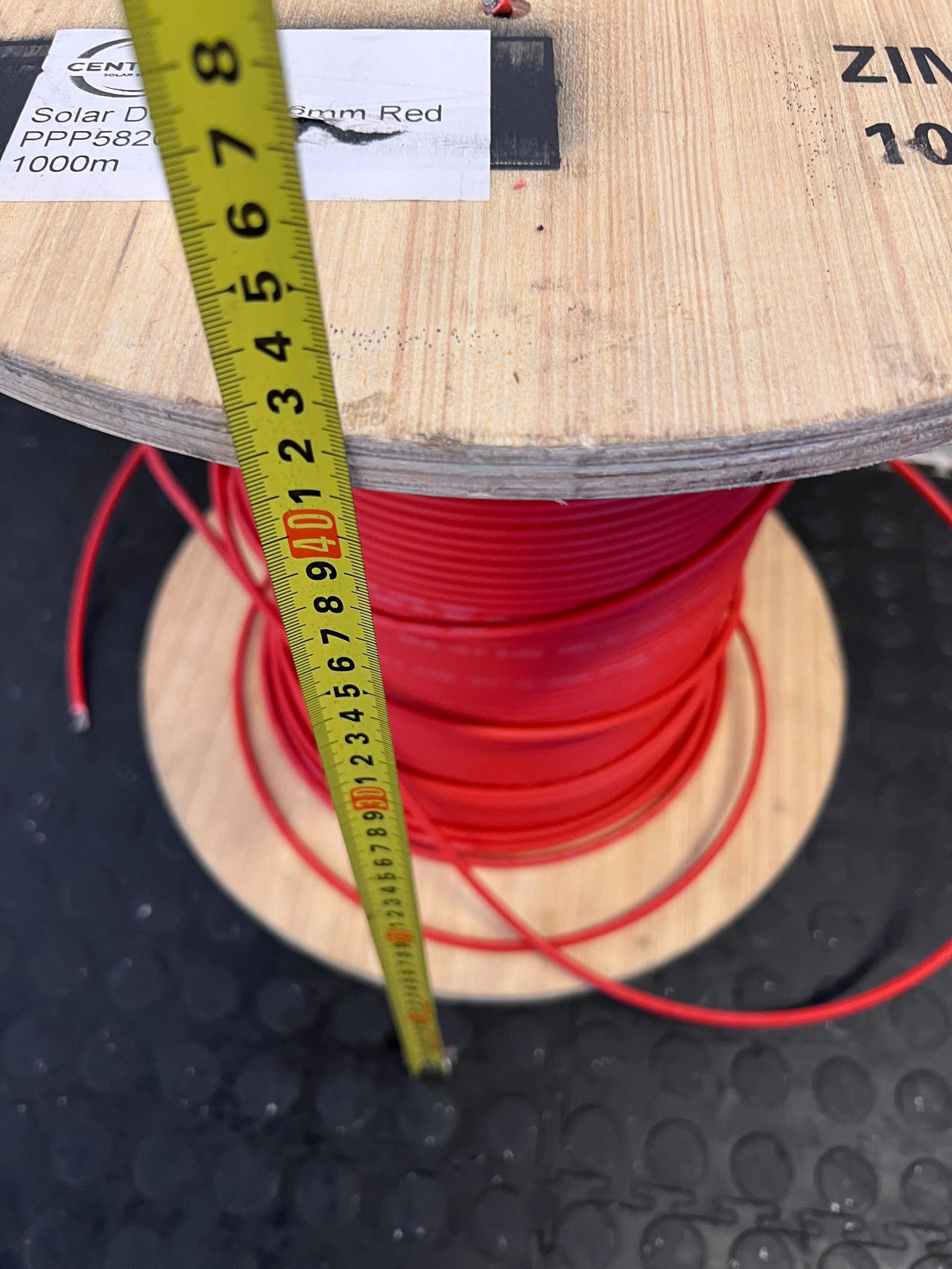 Red Electrical Cable on Wooden Reel – 22kg
