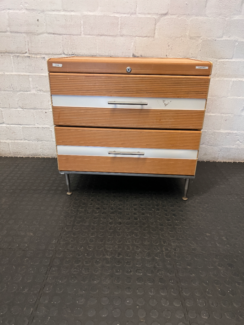 Ribbed Wood-Look Organisation Drawer - Fair Condition, Marks on Front - 2ndhandwarehouse.com