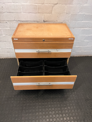 Ribbed Wood-Look Organisation Drawer - Fair Condition, Marks on Front - 2ndhandwarehouse.com