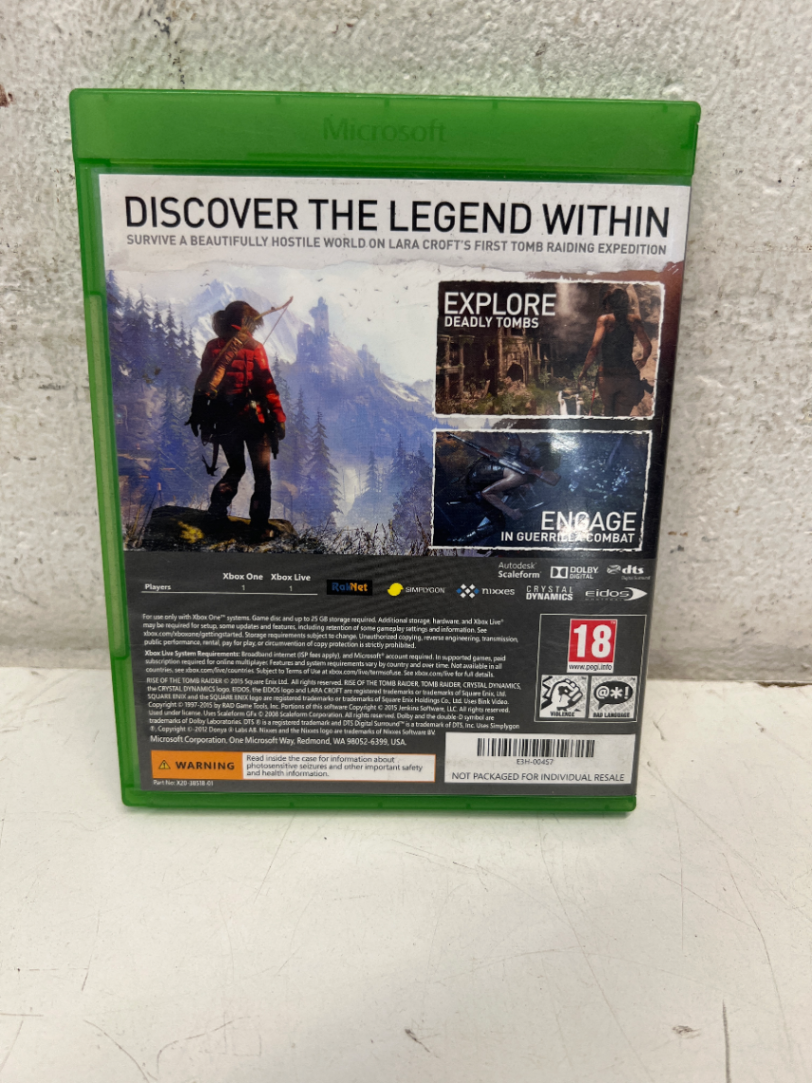 Rise of the Tomb Raider - Xbox One (Good Condition, Untested) - 2ndhandwarehouse.com