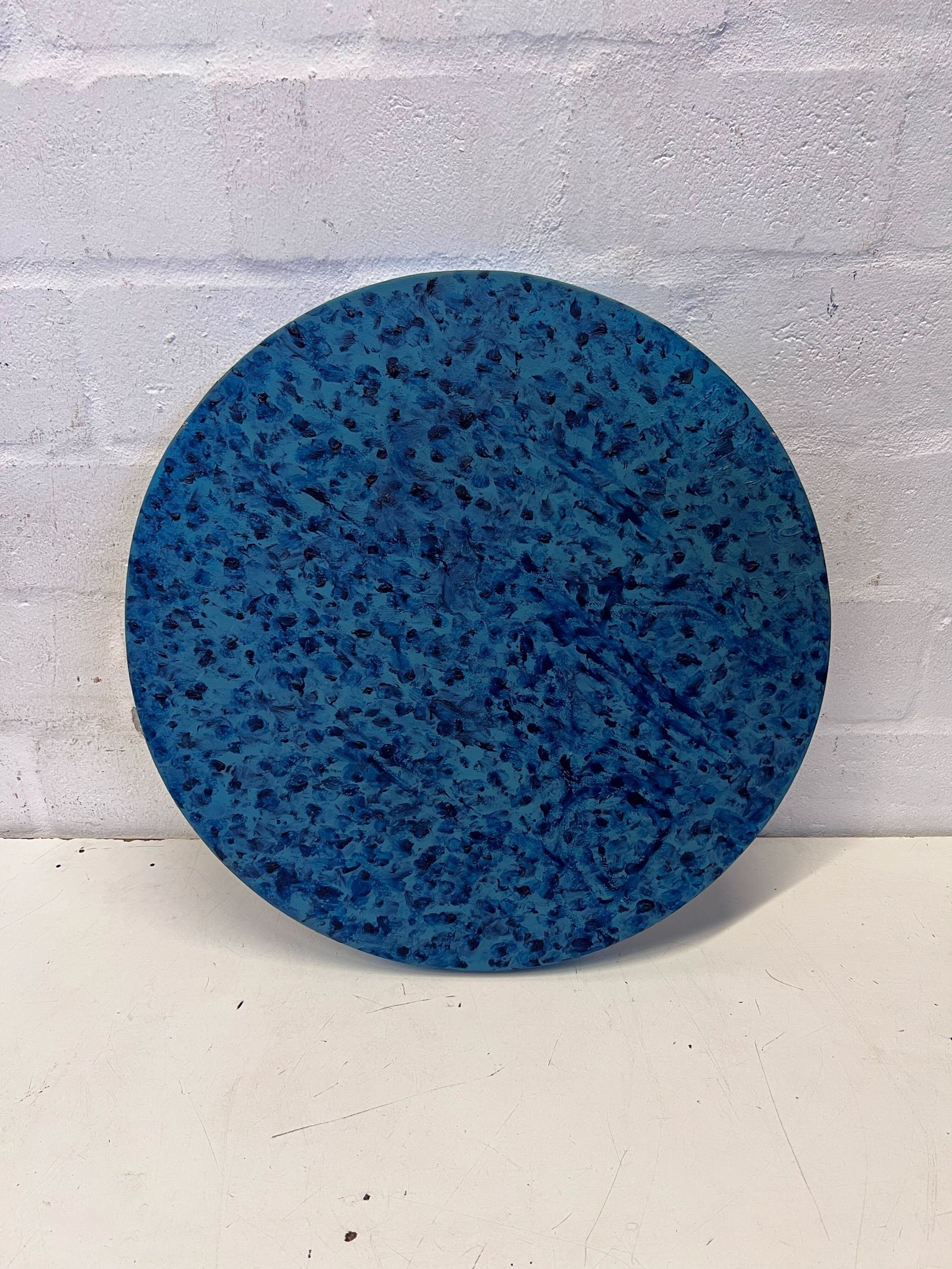 Round Blue Decorative Painting - 2ndhandwarehouse.com