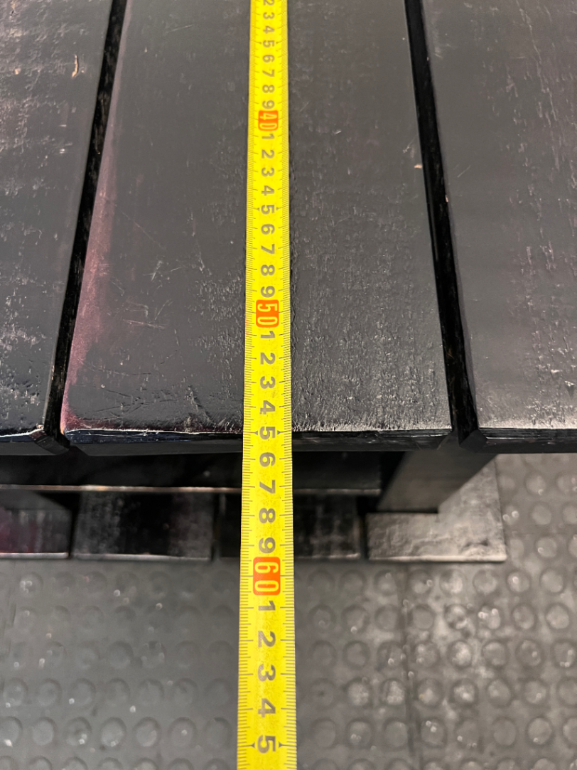 Rustic Black Wooden Side Table - Fair Condition (Visible Scuffs) - 2ndhandwarehouse.com