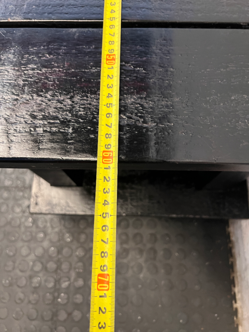 Rustic Black Wooden Side Table - Fair Condition (Visible Scuffs) - 2ndhandwarehouse.com