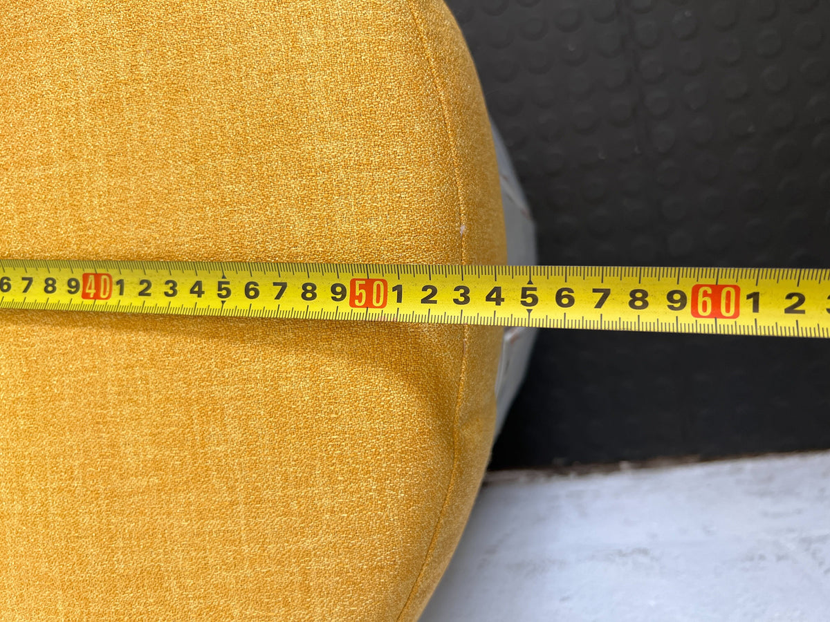 Rustic Chic Wooden Accent Chair with Yellow Cushion