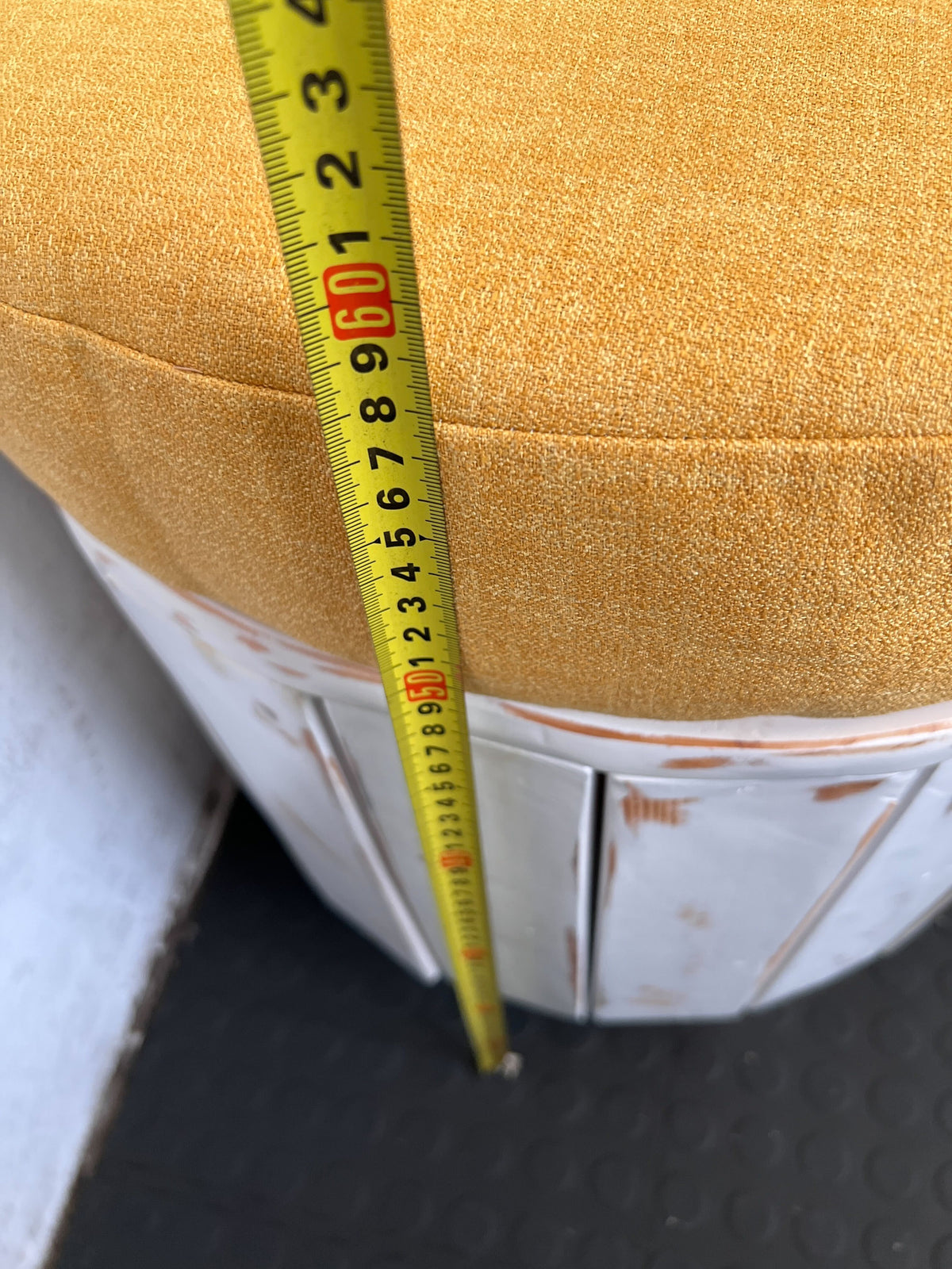 Rustic Chic Wooden Accent Chair with Yellow Cushion