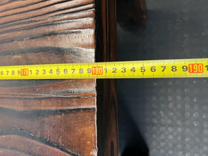 Rustic Dark Wood Dining Table with Bold Grain - 1.8m - 2ndhandwarehouse.com