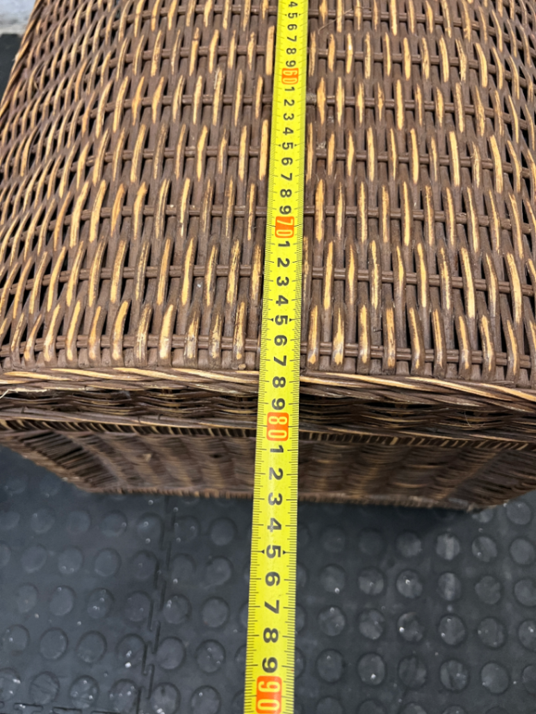 Rustic Domed Wicker Storage Trunk - 2ndhandwarehouse.com