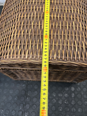 Rustic Domed Wicker Storage Trunk - 2ndhandwarehouse.com