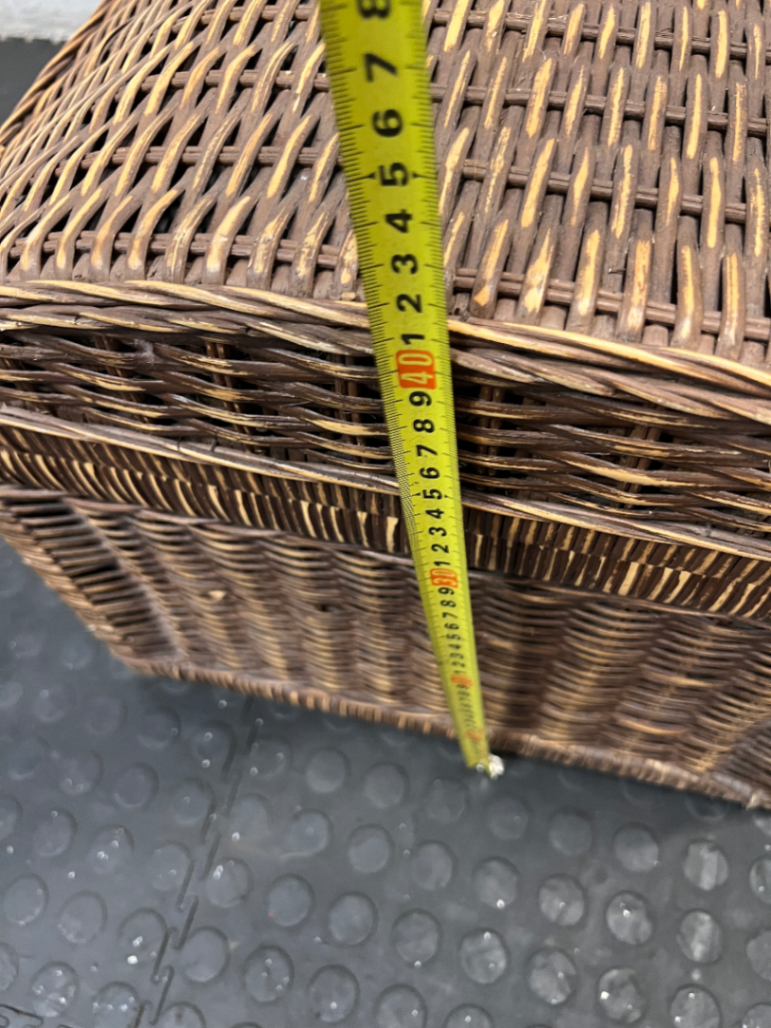 Rustic Domed Wicker Storage Trunk - 2ndhandwarehouse.com