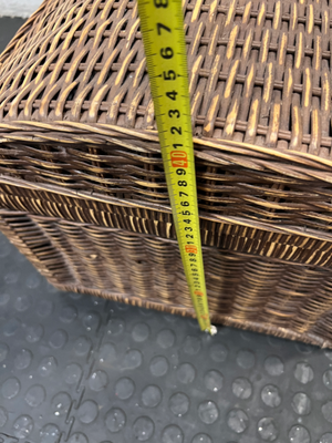 Rustic Domed Wicker Storage Trunk - 2ndhandwarehouse.com