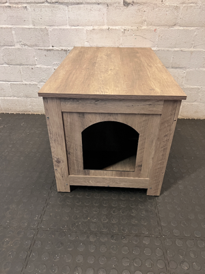 Rustic Grey Wood-Look Cat Litter Box Enclosure Cabinet - 2ndhandwarehouse.com