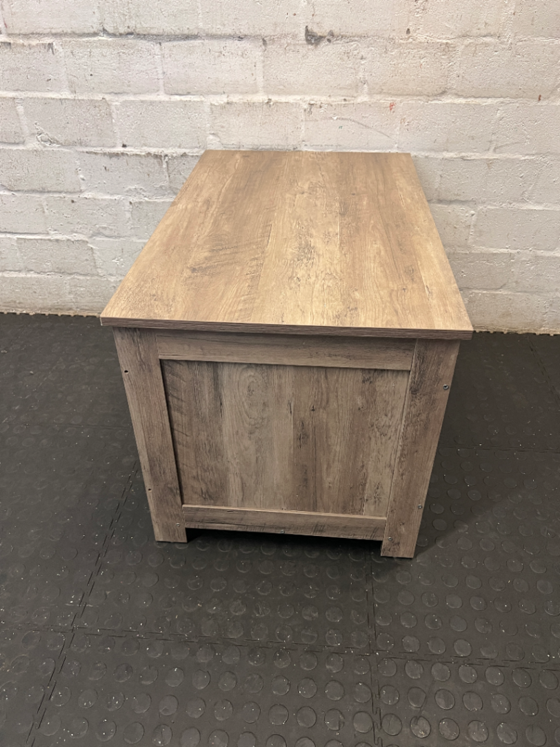 Rustic Grey Wood-Look Cat Litter Box Enclosure Cabinet - 2ndhandwarehouse.com