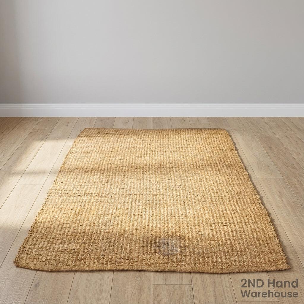 Rustic Natural Fiber Area Rug - Jute Style Mat - 180 x 120cm