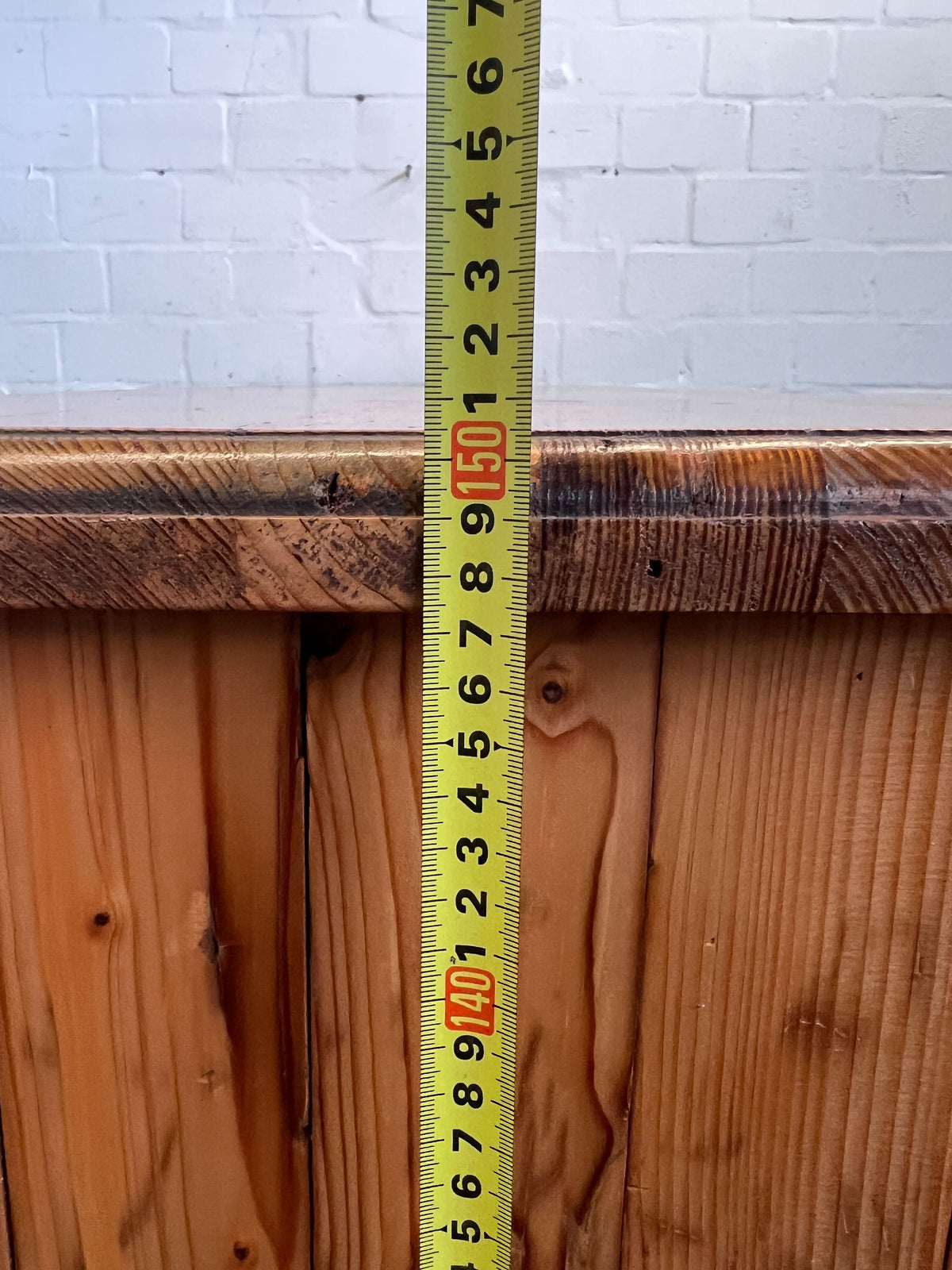 Rustic Pine Display & Storage Cabinet with Glass Doors