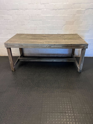 Rustic Reclaimed Wood Dining or Utility Table not to good - 2ndhandwarehouse.com