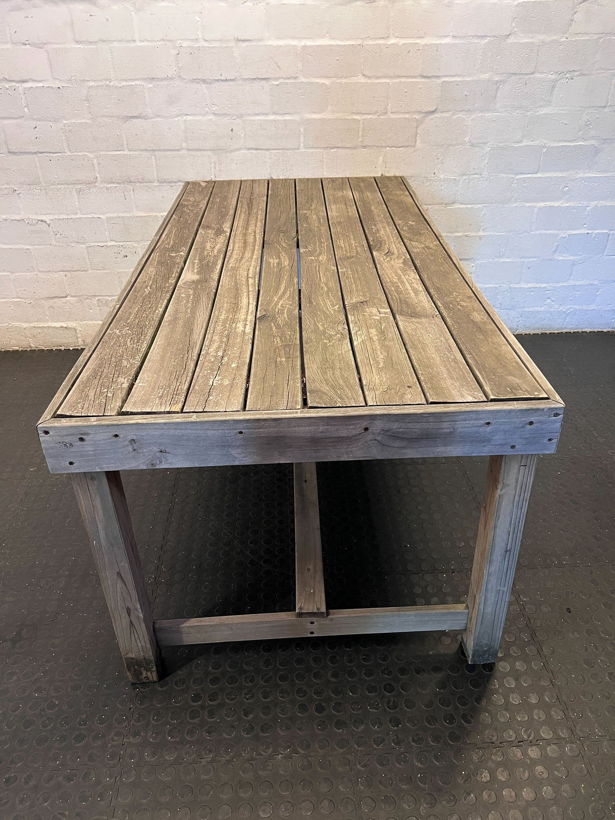 Rustic Reclaimed Wood Dining or Utility Table not to good - 2ndhandwarehouse.com