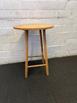 Rustic Round Wooden Side Table with Minor Scratches - 2ndhandwarehouse.com