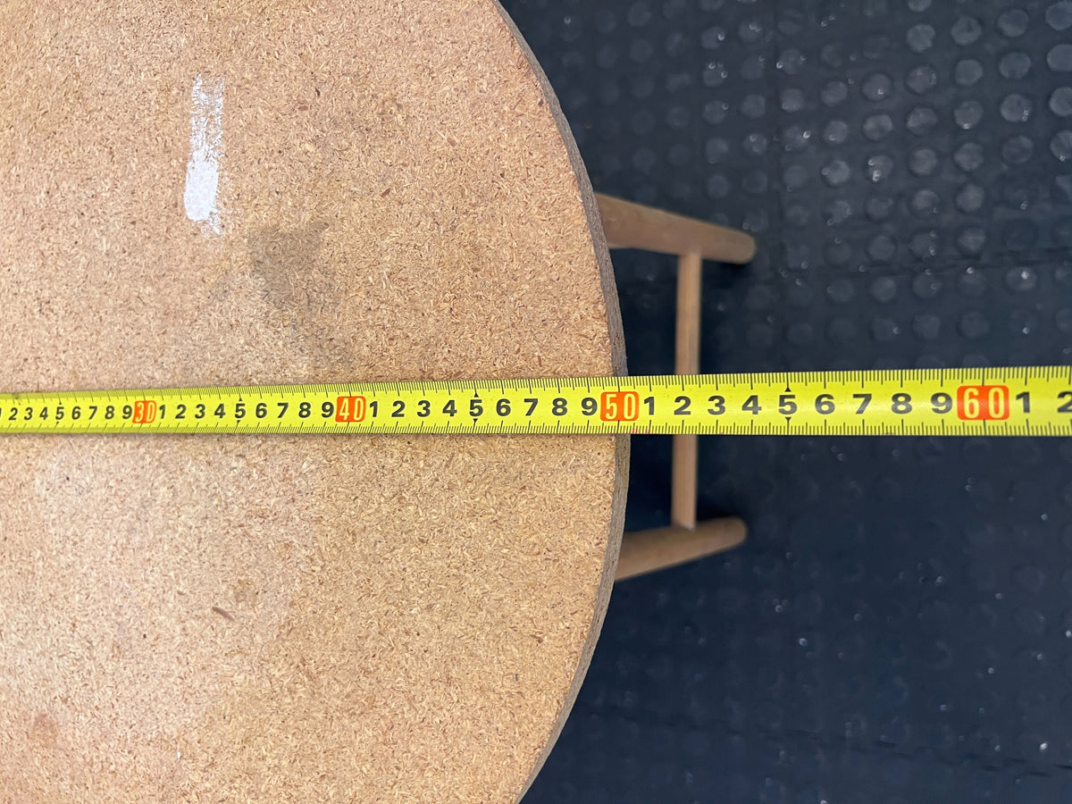 Rustic Round Wooden Side Table with Minor Scratches - 2ndhandwarehouse.com