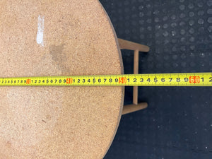 Rustic Round Wooden Side Table with Minor Scratches - 2ndhandwarehouse.com