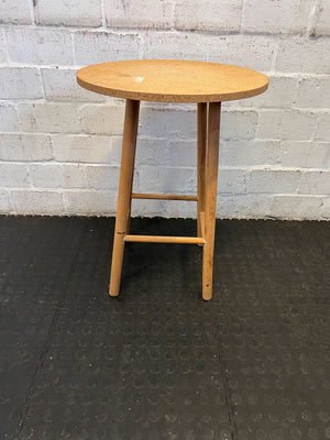 Rustic Round Wooden Side Table with Minor Scratches - 2ndhandwarehouse.com