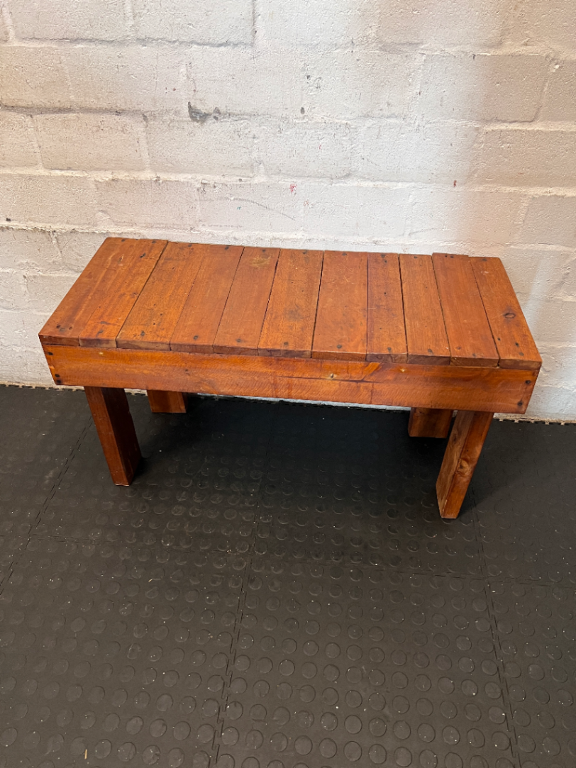 Rustic Small Wooden Bench - Used Fair Condition - 2ndhandwarehouse.com