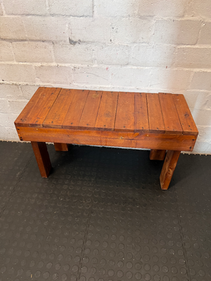 Rustic Small Wooden Bench - Used Fair Condition - 2ndhandwarehouse.com