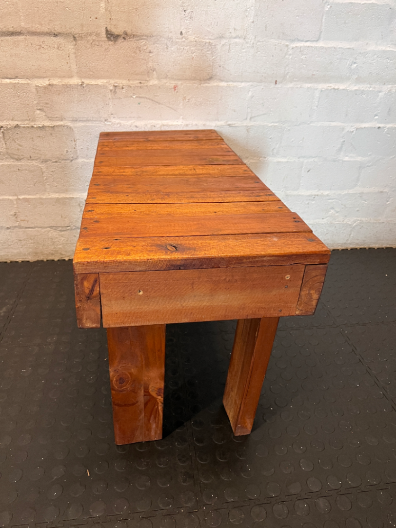 Rustic Small Wooden Bench - Used Fair Condition - 2ndhandwarehouse.com