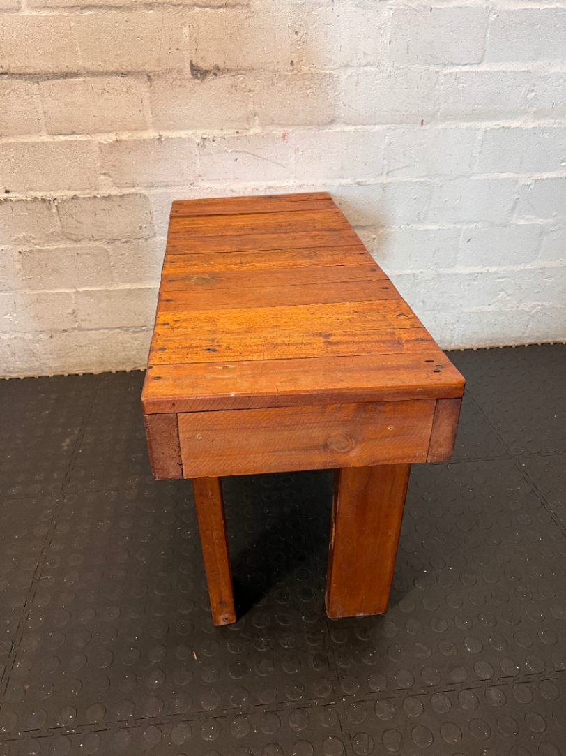 Rustic Small Wooden Bench - Used Fair Condition - 2ndhandwarehouse.com
