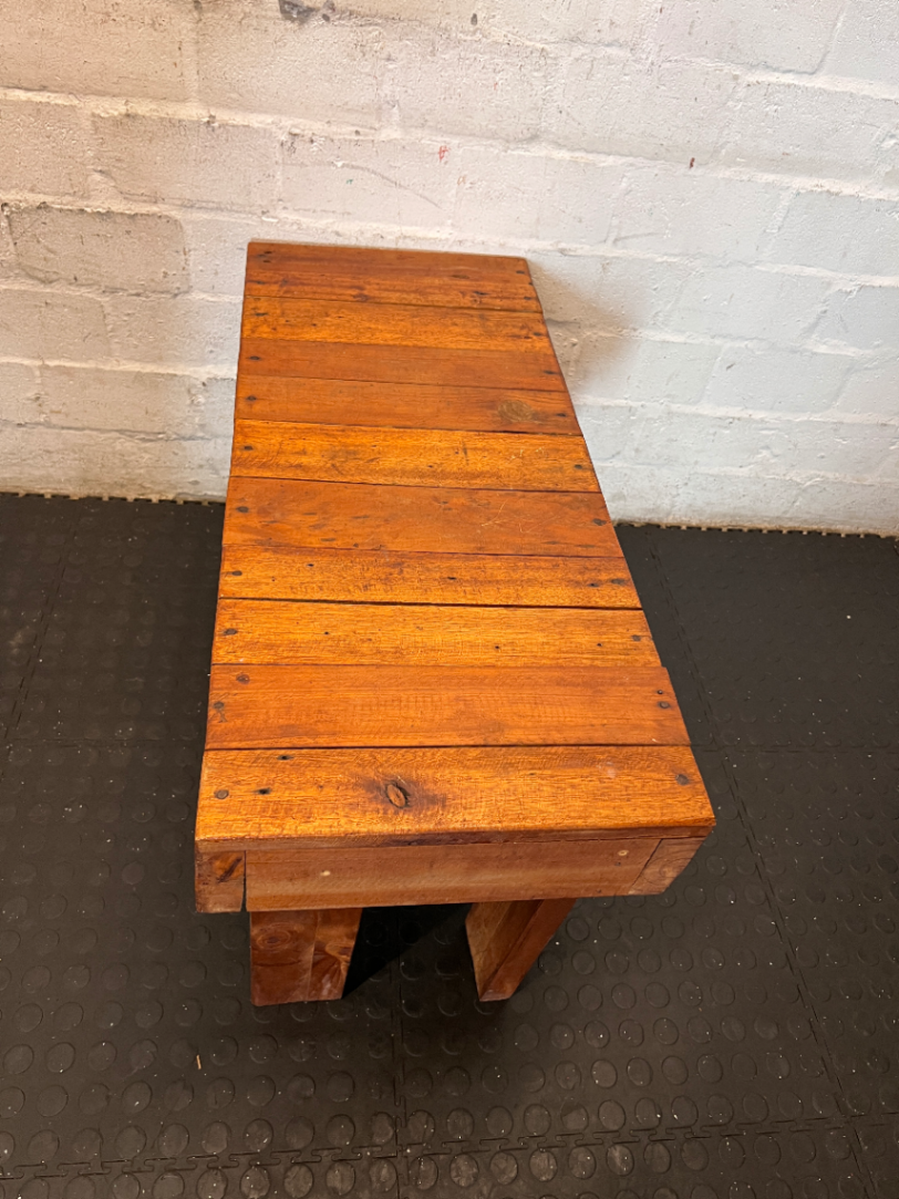 Rustic Small Wooden Bench - Used Fair Condition - 2ndhandwarehouse.com