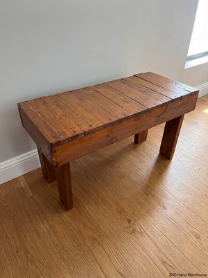 Rustic Small Wooden Bench - Used Fair Condition - 2ndhandwarehouse.com