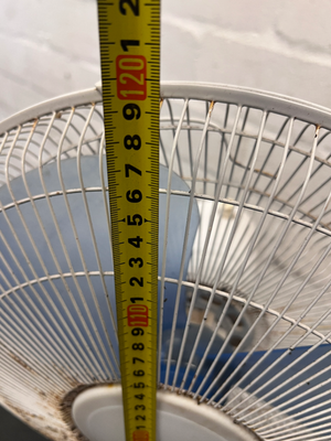 SCE White Pedestal Standing Fan — Working with Heavy Wear and Rust on Guard