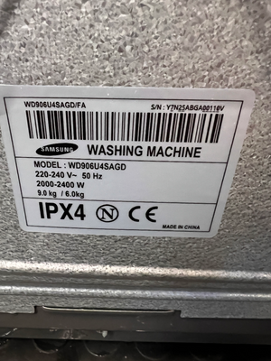 Samsung Eco Bubble 9kg Washer Dryer - Scratched on Top - 2ndhandwarehouse.com