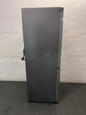 Samsung Silver Bottom Mount Fridge with Water Dispenser — Good Working Order with Adhesive Residue