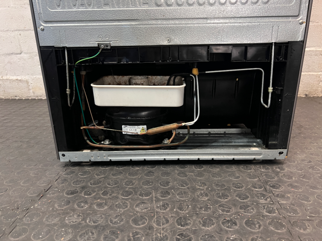 Samsung Silver Bottom Mount Fridge with Water Dispenser — Good Working Order with Adhesive Residue