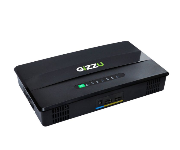 Recoverable Gizzu 100W DC 46Wh Mini UPS Black - Power your Router and ONU(Optical Network Unit) during power outages Compatible with a wide range of routers