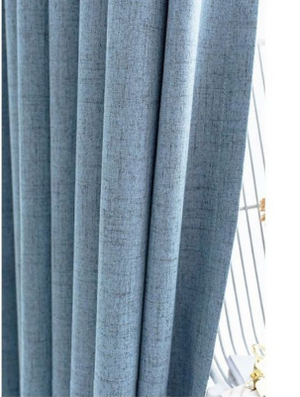 Dream world Readymade Curtain -100 Blackout 265cmW-250cm Height - Blue - 250 L x 265 W cm -