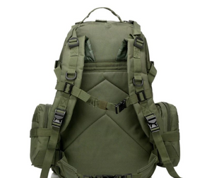 Tactical Backpack with 3 Molle Bags (55L) - Green -