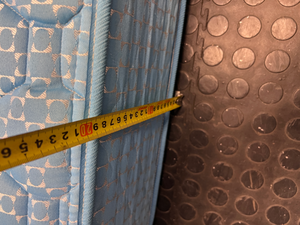 Sealy Posturepedic Imperial Queen Mattress in Blue — Good Condition with Discolouration from Age