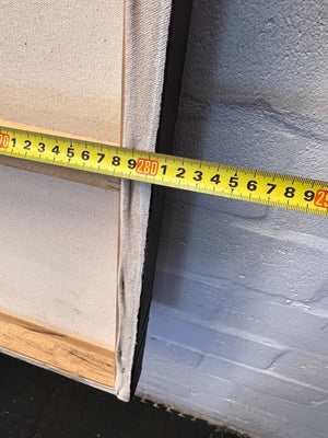 Serene Earth Tones Abstract Canvas Art - 2.8 x 0.7m