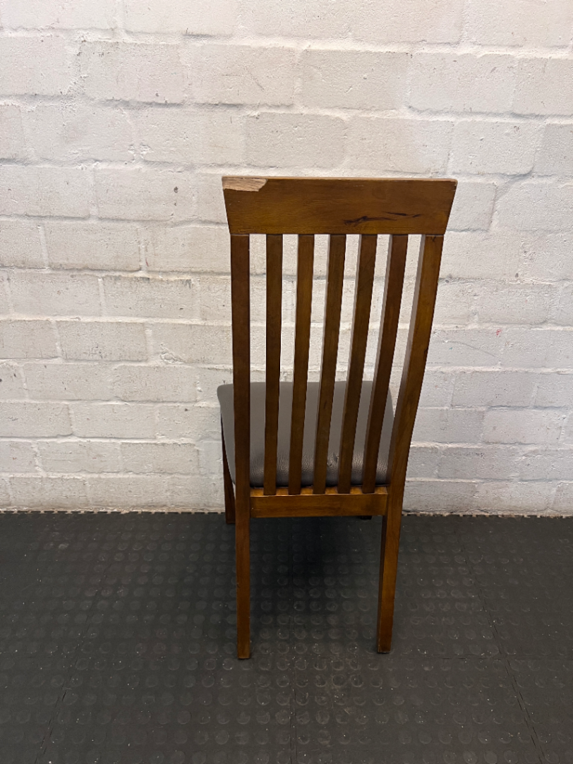 Set of 5 High-Back Slat Dining Chairs - Minor Wear & Scuffs - 2ndhandwarehouse.com