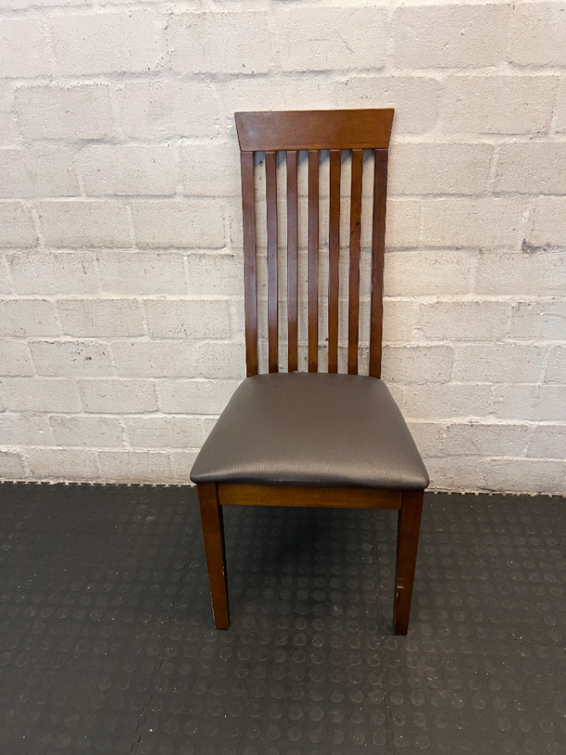 Set of 5 High-Back Slat Dining Chairs - Minor Wear & Scuffs - 2ndhandwarehouse.com