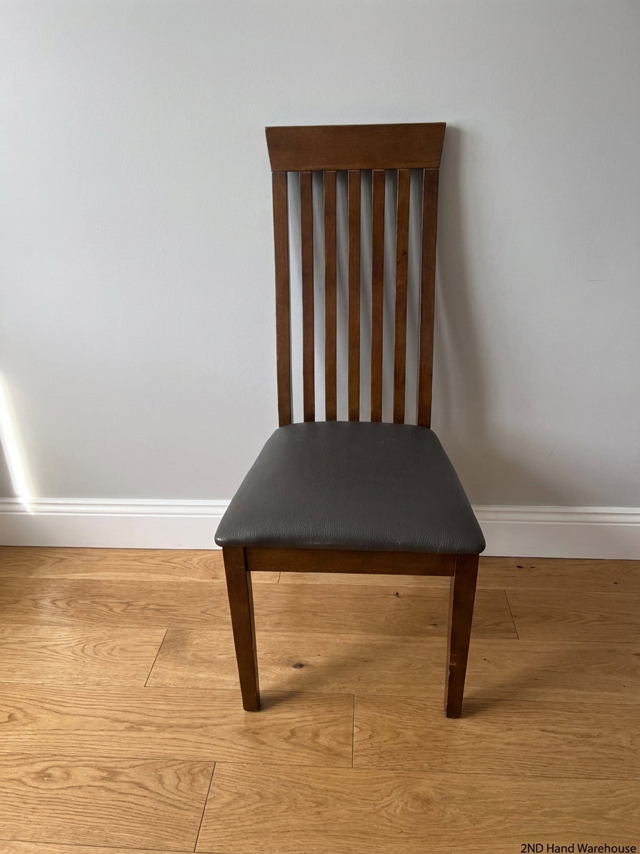 Set of 5 High-Back Slat Dining Chairs - Minor Wear & Scuffs - 2ndhandwarehouse.com