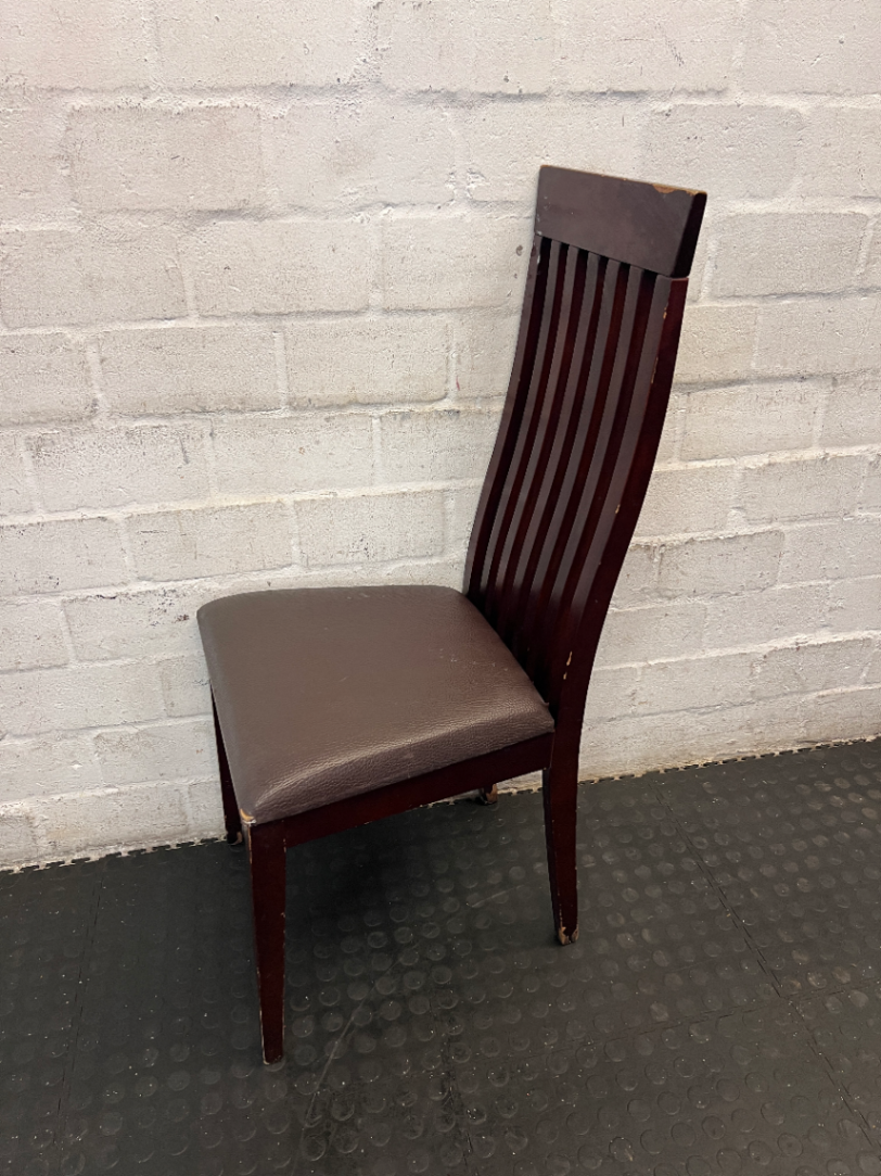 Set of 6 Coricraft Dark Brown Dining Chairs - Visible Surface Wear - 2ndhandwarehouse.com