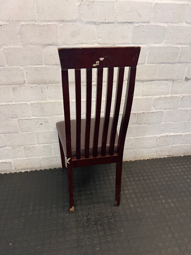 Set of 6 Coricraft Dark Brown Dining Chairs - Visible Surface Wear - 2ndhandwarehouse.com
